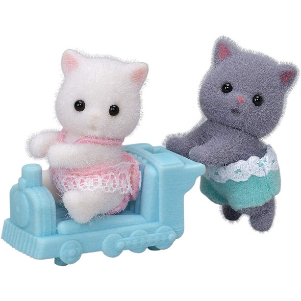 Sylvanian Families Persian Cat Twins with Ride-On
