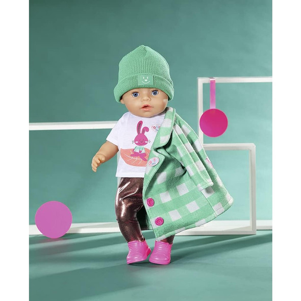 Baby Born Deluxe Green Coat Outfit for 43cm Dolls