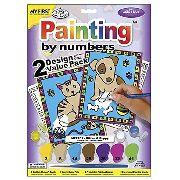 My First Paint by Number Set - Kitten & Puppy