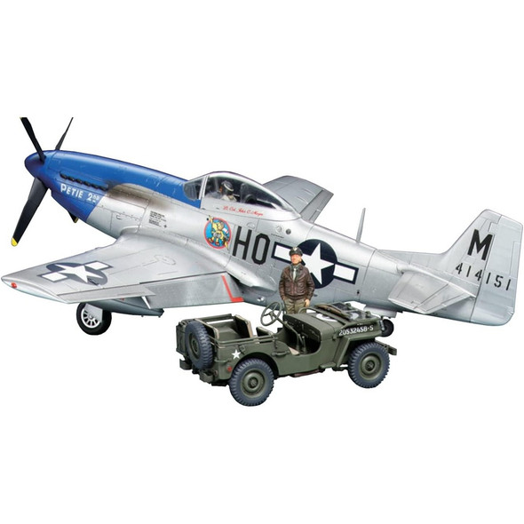Tamiya North American P-51D Mustang & 1/4 Ton 4X4 1:48 Model Kit