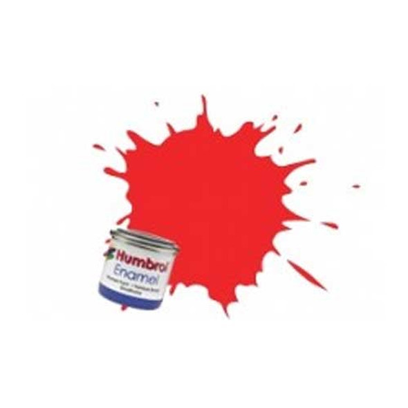 Humbrol Enamel Paint 14ml No 209 Fluor.Gl Fire Orange