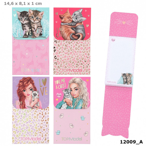 Top Model Cat Notepad With Magnet Closure