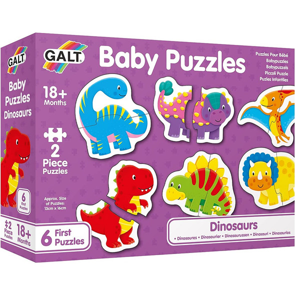 Galt Baby Puzzles - Dinosaurs 6 x 2 Pieces