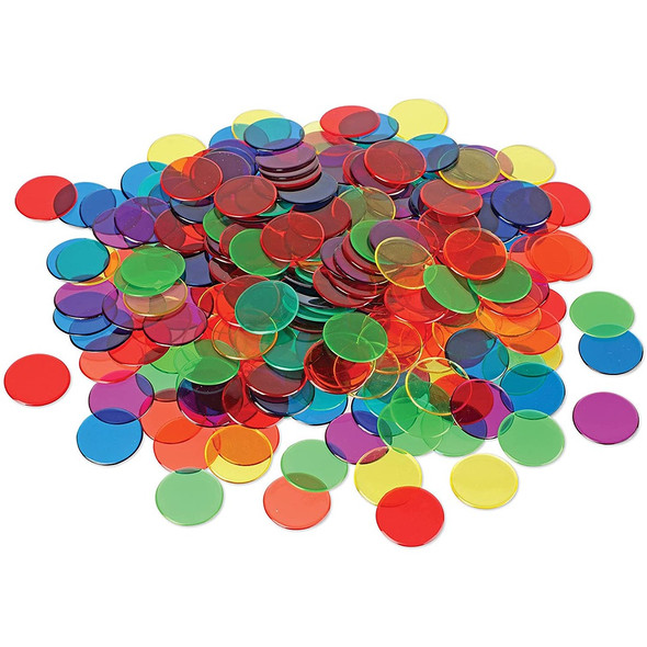 Learning Resources Transparent Counters Set of 250 (6 Colours)