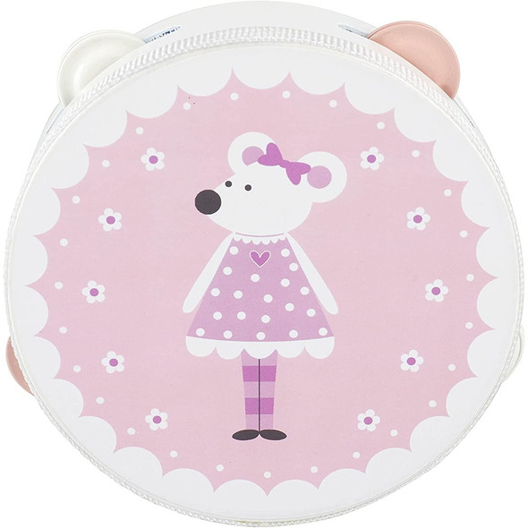 Orange Tree Pink Mouse Tambourine