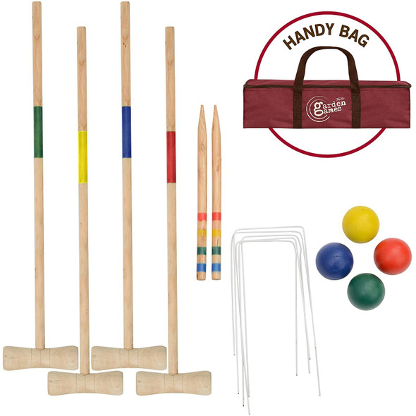 Toyrific Wooden Garden Croquet Set With Bag