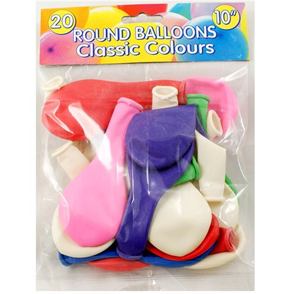 Peterkin 20 Round Balloons 10"