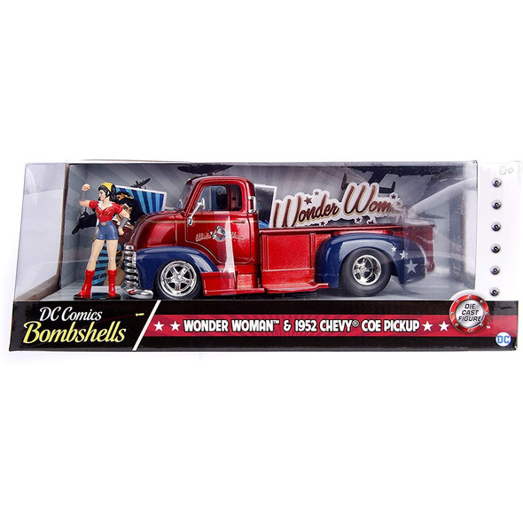 Jada DC Bombshells Wonder Woman With 1:24 1957 Chevy Pickup