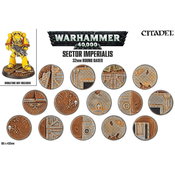 Games Workshop - Warhammer 40,000 - Sector Imperialis Round Bases 32 mm