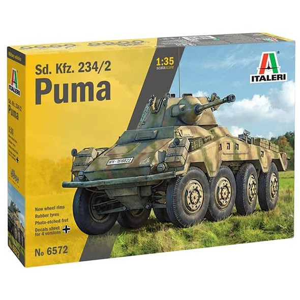 Italeri 6572 Sd.Kfz.234/2 Puma 1:35 Plastic Tank Model Kit