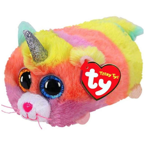 Teeny Ty - Heather Cat with Horn