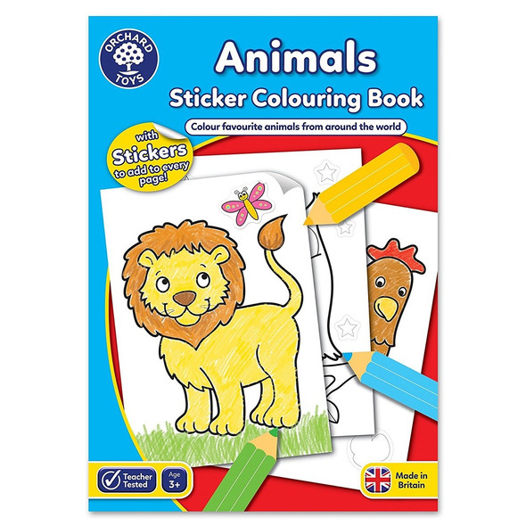 Orchard Toys Animals Sticker Colouring Book Orchard Toys Animals Sticker Colouring Book