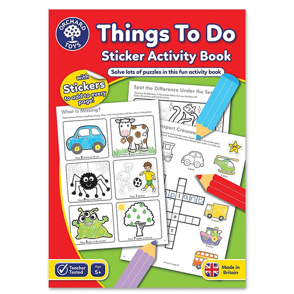 Orchard Toys Things To Do Sticker Activity Book Orchard Toys Things To Do Sticker Activity Book