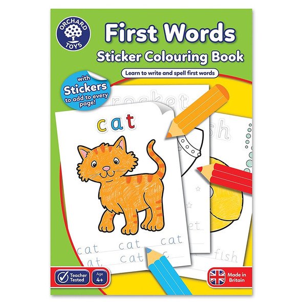 Orchard Toys First Words Sticker Colouring Book Orchard Toys First Words Sticker Colouring Book