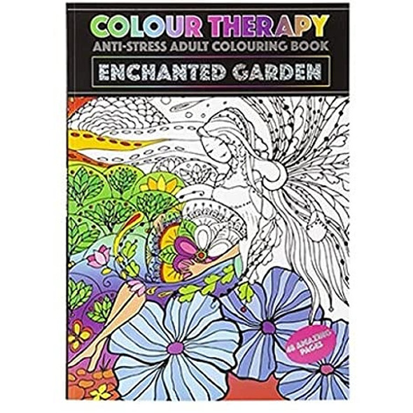 Colour Therapy A4 Adult Colouring Book - Enchanted Garden