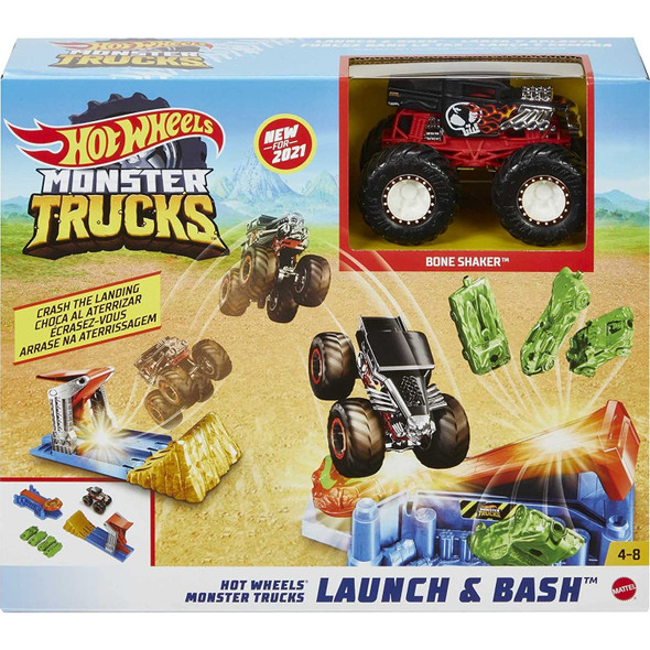 Hot Wheels Monster Trucks Launch & Bash Play Set