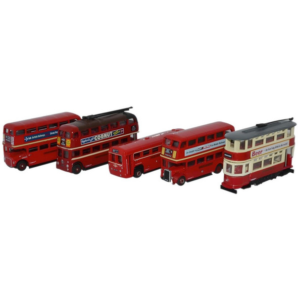 Oxford Diecast Five Piece Bus Set