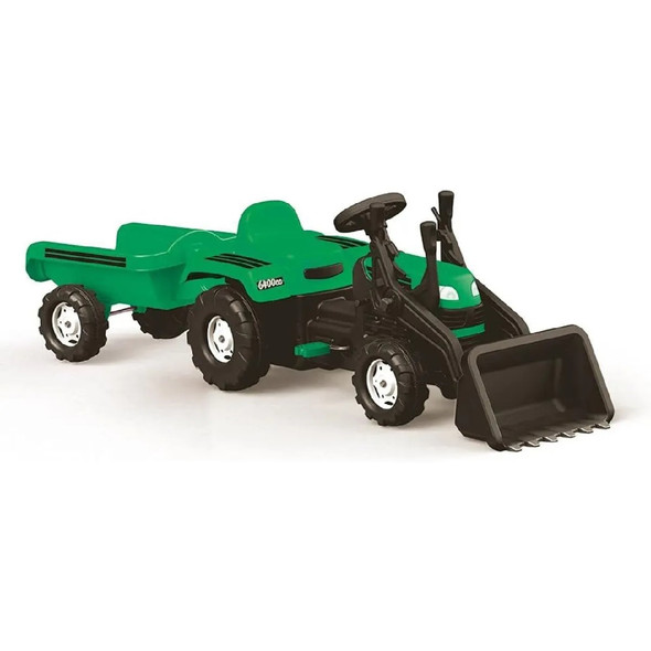 Dolu Ranchero Green Tractor With Trailer & Excavator