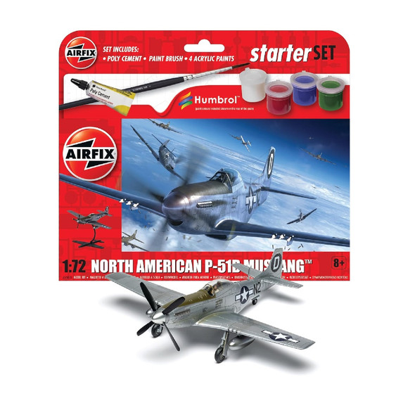 Airfix Starter Set - North American P-51D Mustang  Model Kit