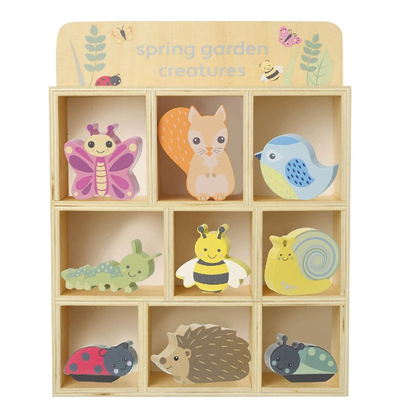 Orange Tree Toys Spring Garden Creatures & Shelf