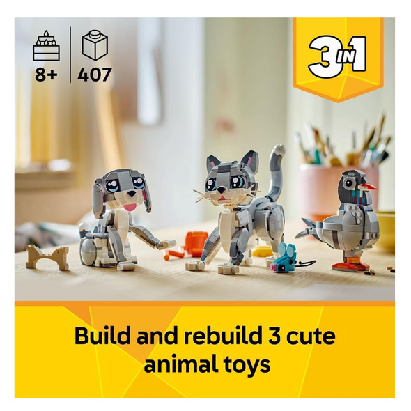 Lego Playful Cat 3 In 1 Set - Cat , Pigeon Or Pet Dog Lego Playful Cat 3 In 1 Set - Cat , Pigeon Or Pet Dog