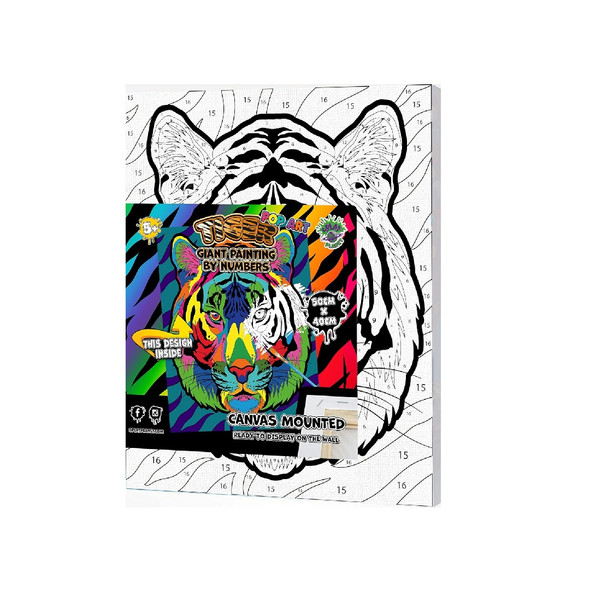 Splat Planet Giant Painting By Numbers Pop Art Tiger