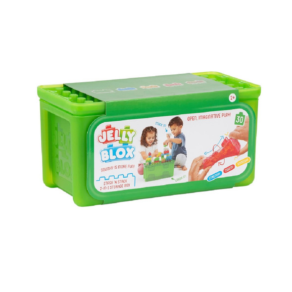 Jelly Blox Stash 'n' Stack 2 In 1 Storage Box With Jelly Building Blocks Jelly Blox Stash 'n' Stack 2 In 1 Storage Box With Jelly Building Blocks