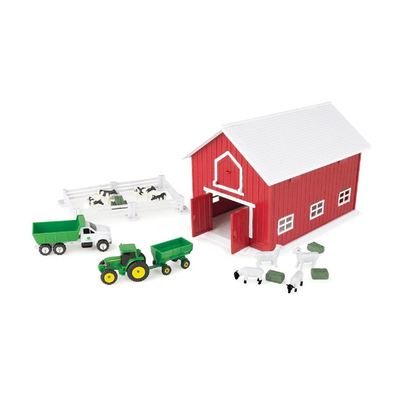 John Deere Barn Playset With Red Barn And Animal Figure Accessories