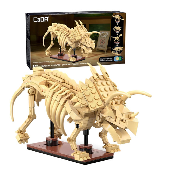 CaDa Dinosaur Fossils Triceratops 272 Piece Construction Set