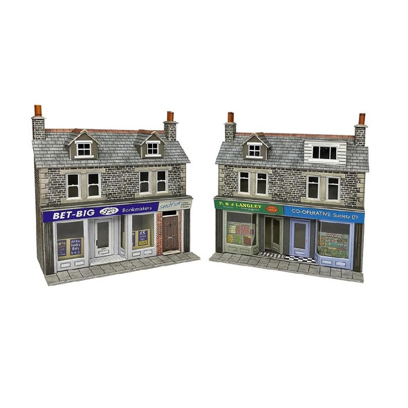 Metcalfe PO307 Terraced Shop Fronts Stone Built Model Kit