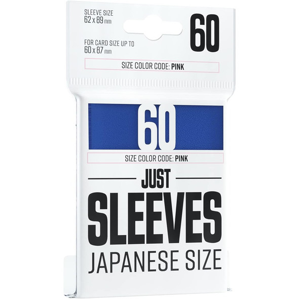 Gamegenic Just Sleeves: Japanese Size Blue 60 Sleeves Gamegenic Just Sleeves: Japanese Size Blue 60 Sleeves