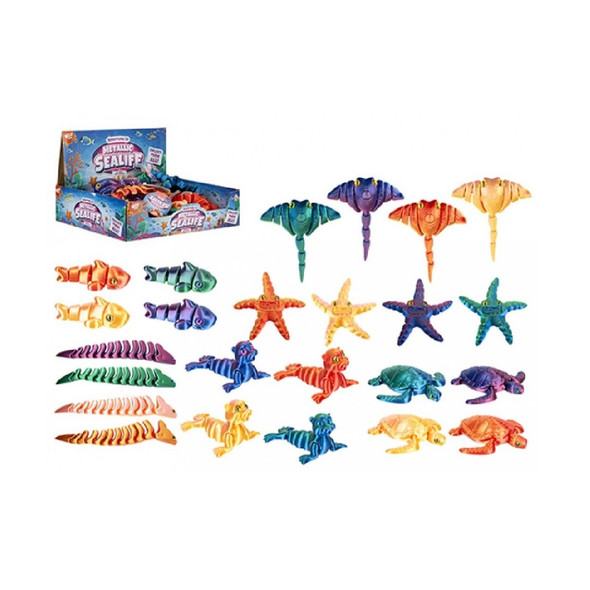 3D Printed Animals Metallic Sealife Sulptura Assorted Animals 3D Printed Animals Metallic Sealife Sulptura Assorted Animals