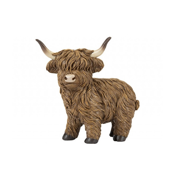 7.5" Resin Highland Cow Bedroom Accessory