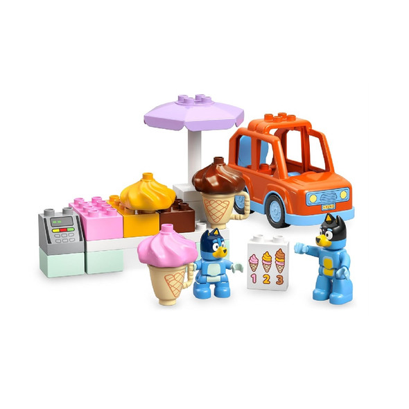 Lego Duplo 10458 Bandit And Bluey Ice Cream Trip With Bluey 22 Piece Set Lego Duplo 10458 Bandit And Bluey Ice Cream Trip With Bluey 22 Piece Set