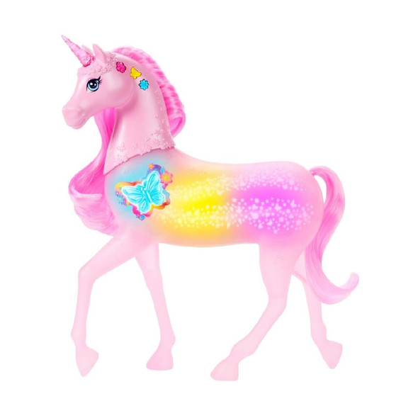 Barbie Sparkle Lights Pink Unicorn Childrens Toy Barbie Sparkle Lights Pink Unicorn Childrens Toy