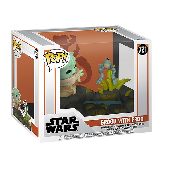 Funko Pop Deluxe The Mandolrian Din Grogu With Frog Figure 721