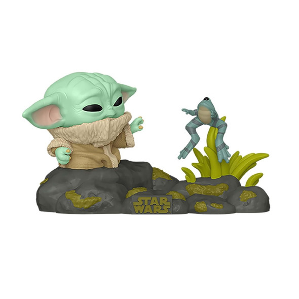 Funko Pop Deluxe The Mandolrian Din Grogu With Frog Figure 721