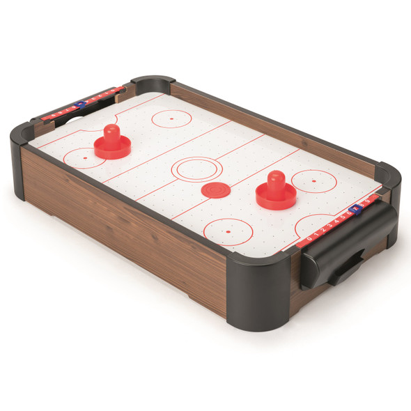 AMRAP 20” Portable Wooden Tabletop Air Hockey Set