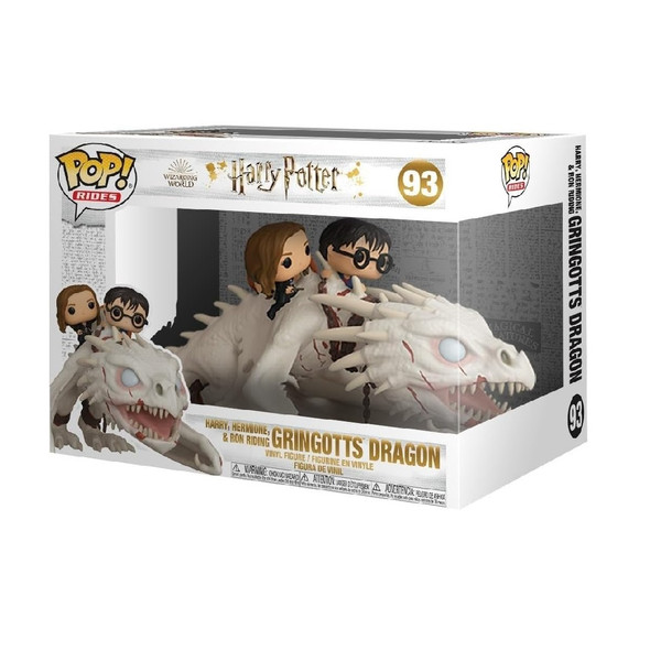 Funko Pop Ride Gringotts Dragon With Harry Ron & Hermione Figure 93