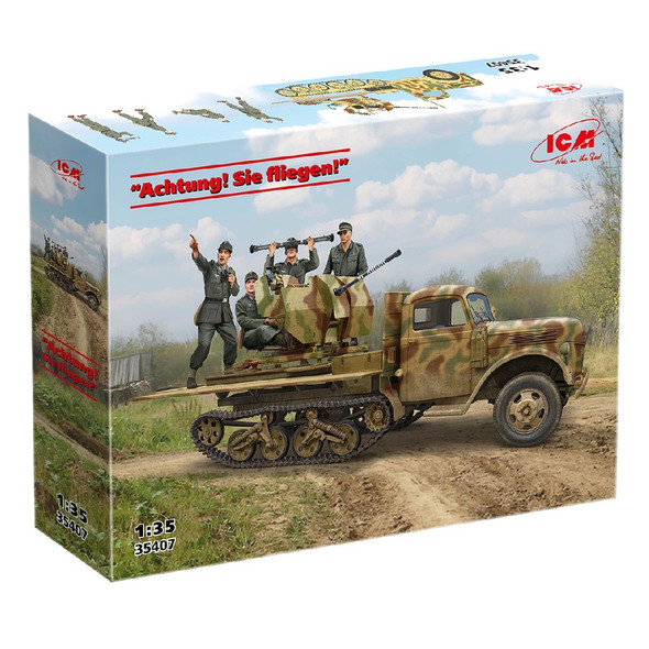 ICM Achtung! Sie Fliegen! Sd.Kfz.3B With 2 Cm Flak 38 And 4