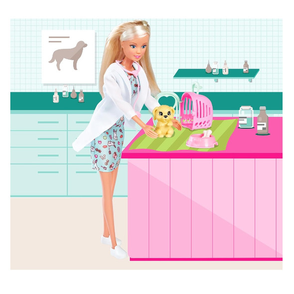 Steffi Love Pet Vet Doll With Puppy & Accessories