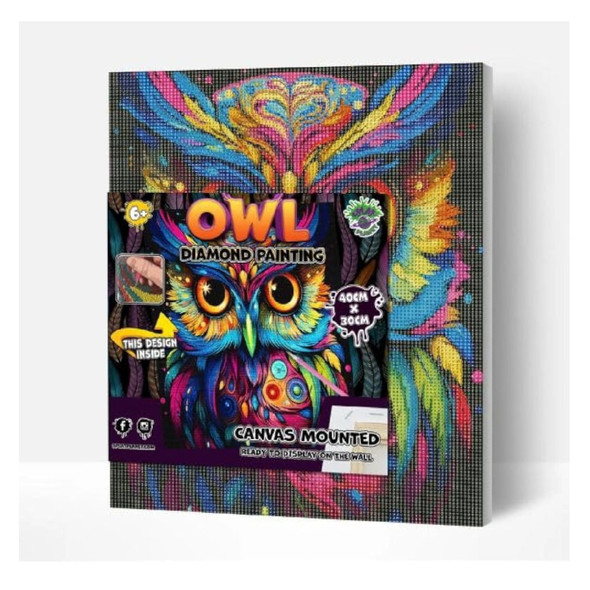 Splat Planet Owl Diamond Art