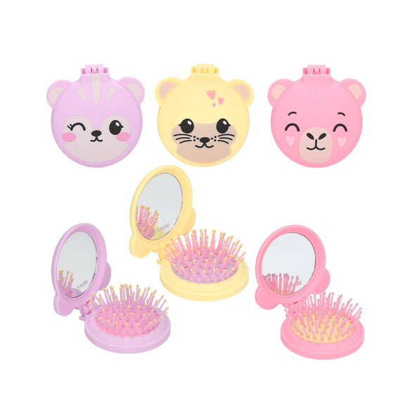 Depesche Topmodel Folding Hairbrush With Mirror