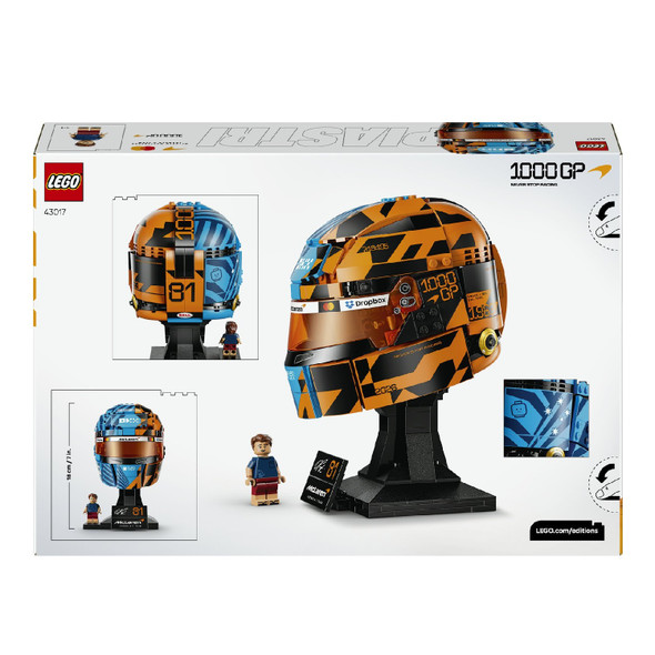 Lego Formula 1 Helmet McLaren Mastercard Team Oscar Piastri