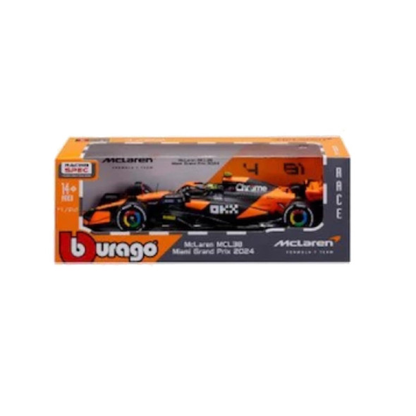 Bburago 1:24 F1 Mclaren Toy Tyre Changing Racing Car Model