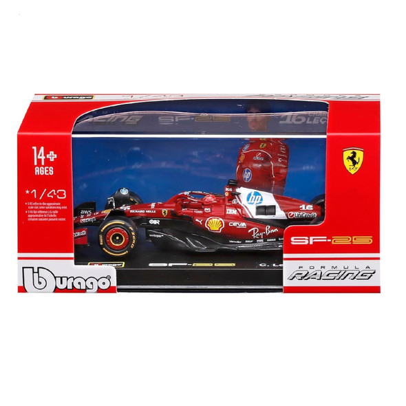 Bburago - Ferrari SF-25 F1 2025#16 Leclerc with Helmet