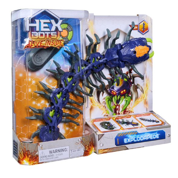 HEX BOTS Explodapede Remote Control Robot Centipede with Light Up Eyes