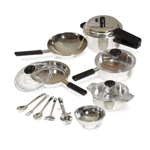 Casdon Pan Set For Roleplay in the A Toy Kitchen