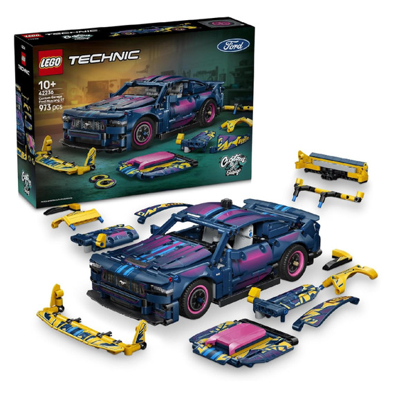 Lego Technic 42236 Custom Garage Ford Mustang GT Car Set