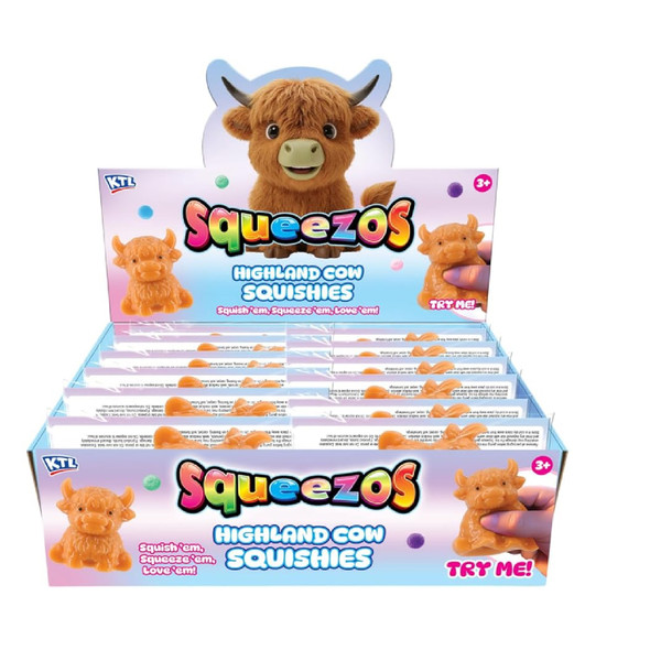 Squishy Highland Cow With Bobbles Sensory Toy
